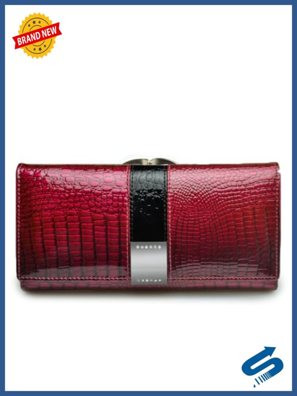 Genuine Leather Women's Bifold Wallet Slim Trifold Card Holder Purse